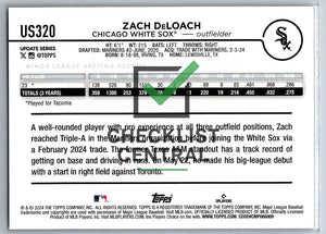 2024 Topps Update Zach DeLoach #US320 RC