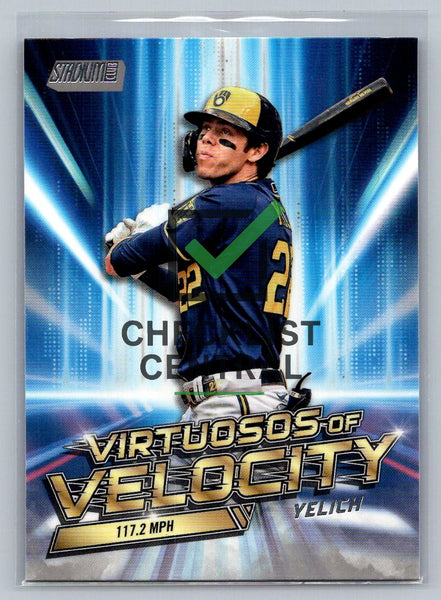 2023 Topps Stadium Club Virtuosos of Velocity Christian Yelich #VV25