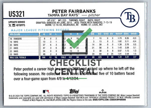 2024 Topps Update Peter Fairbanks #US321