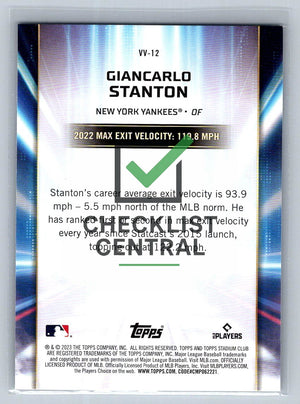 2023 Topps Stadium Club Virtuosos of Velocity Giancarlo Stanton #VV212