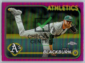 2024 Topps Chrome Pink Refractors Paul Blackburn #43