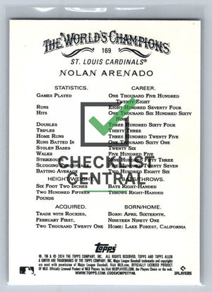 2024 Topps Allen & Ginter Nolan Arenado #169