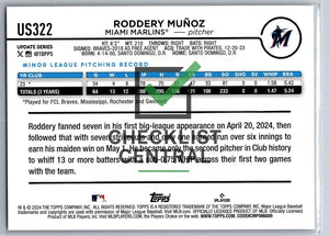 2024 Topps Update Roddery Muñoz #US322 RC