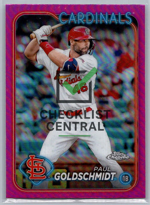 2024 Topps Chrome Pink Refractors Paul Goldschmidt #90