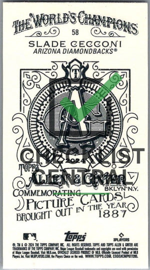 2024 Topps Allen & Ginter Mini A&G Back Slade Cecconi #58