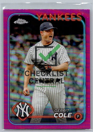 2024 Topps Chrome Pink Refractors Gerrit Cole #164