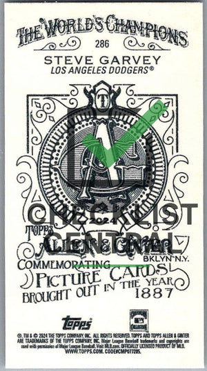 2024 Topps Allen & Ginter Mini A&G Back Steve Garvey #286
