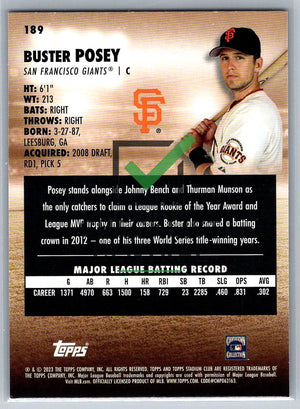 2023 Topps Stadium Club Buster Posey #189