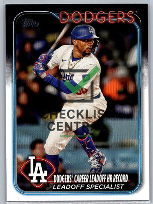 2024 Topps Update Mookie Betts #US334 - Dodgers Career Leadoff HR Record