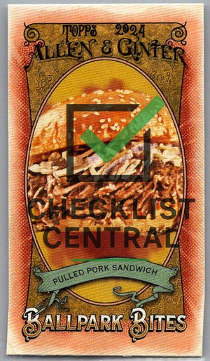 2024 Topps Allen & Ginter Mini Ballpark Bites Pulled Pork Sandwich #BB-8