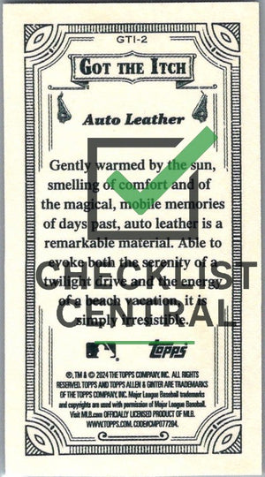 2024 Topps Allen & Ginter Mini Got the Itch Auto Leather #GTI-2