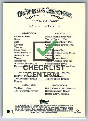 2024 Topps Allen & Ginter Chrome Refractor Kyle Tucker #8