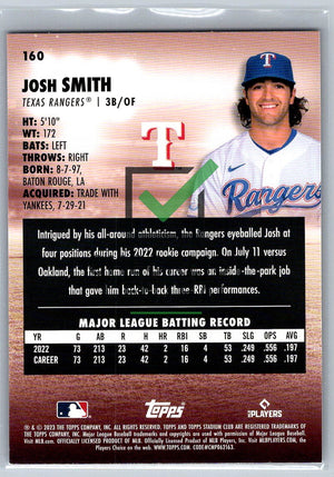 2023 Topps Stadium Club Red Foil Josh Smith #160