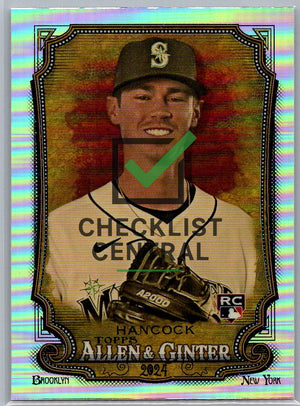 2024 Topps Allen & Ginter Chrome Refractor Emerson Hancock #21