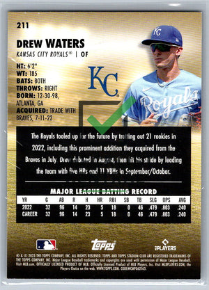 2023 Topps Stadium Club Red Foil Drew Waters #211