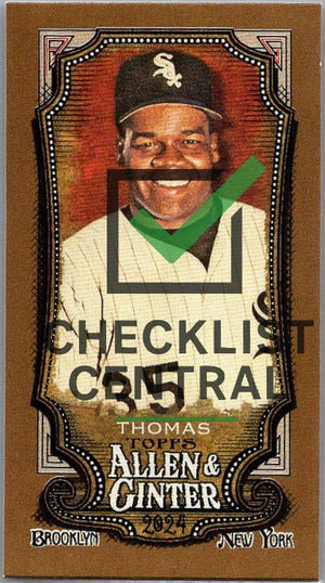 2024 Topps Allen & Ginter Mini Gold Border Frank Thomas #188