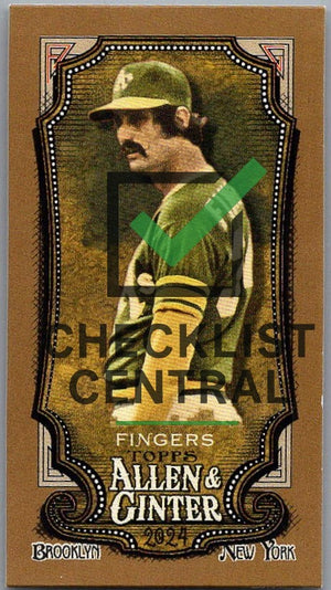 2024 Topps Allen & Ginter Mini Gold Border Rollie Fingers #327
