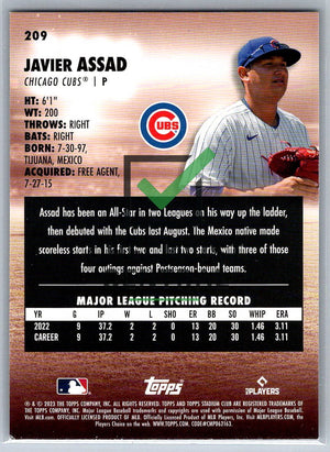 2023 Topps Stadium Club Red Foil Javier Assad #209