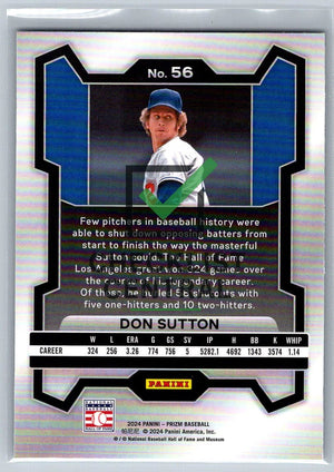 2024 Panini Prizm Don Sutton #56