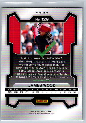 2024 Panini Prizm Prizms Green James Wood #129
