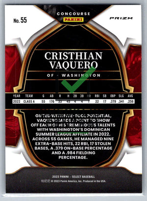 2023 Panini Select Blue Cristhian Vaquero #55