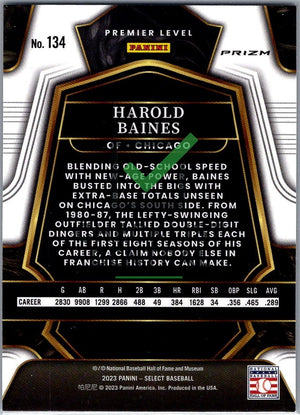 2023 Panini Select Blue Harold Baines #134 - Premier Level