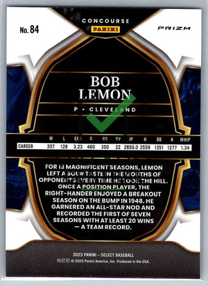 2023 Panini Select Prizms Silver Bob Lemon #84