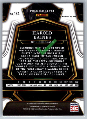 2023 Panini Select Prizms Orange Flash Harold Baines #134 - Premier Level