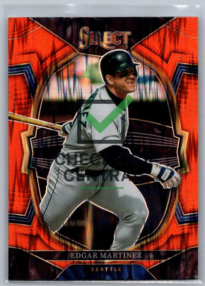 2023 Panini Select Prizms Orange Flash Edgar Martinez #19