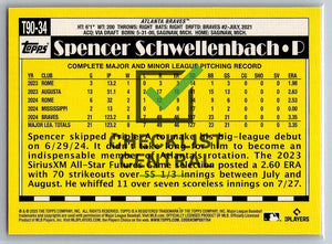 2025 Topps '90 Topps Spencer Schwellenbach #T90-34