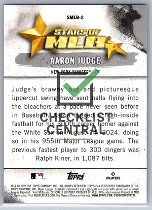 2025 Topps Stars of MLB Aaron Judge #SMLB-2