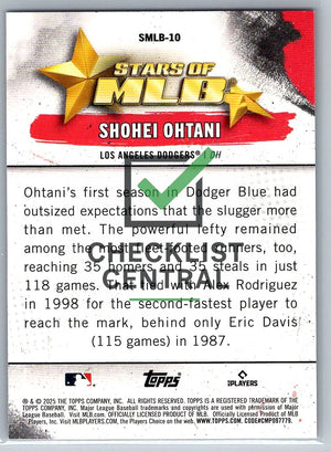 2025 Topps Stars of MLB Shohei Ohtani #SMLB-10