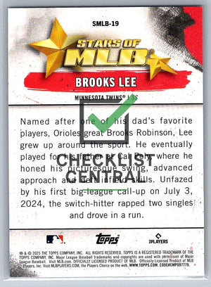 2025 Topps Stars of MLB Brooks Lee #SMLB-19