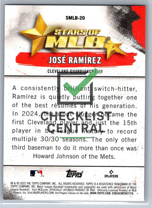 2025 Topps Stars of MLB José Ramírez #SMLB-20