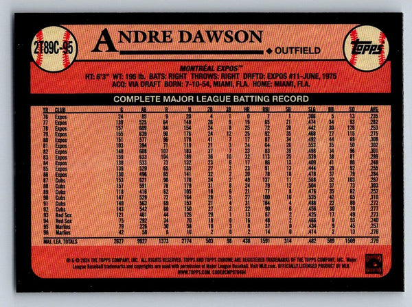 2024 Topps '89 Topps Silver Pack Chrome Series 2 Andre Dawson #2T89C-95