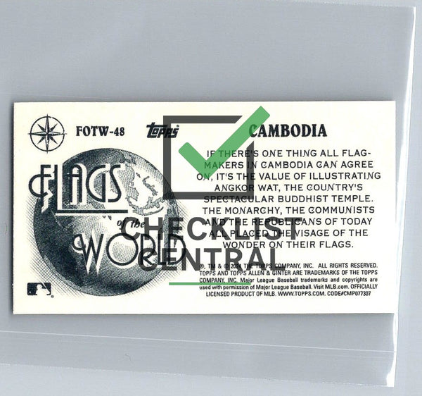 2024 Topps Allen & Ginter Mini Flags of the World Cambodia #FOTW48
