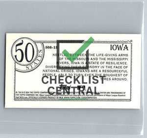 2024 Topps Allen & Ginter Mini 50 States Iowa #50S15