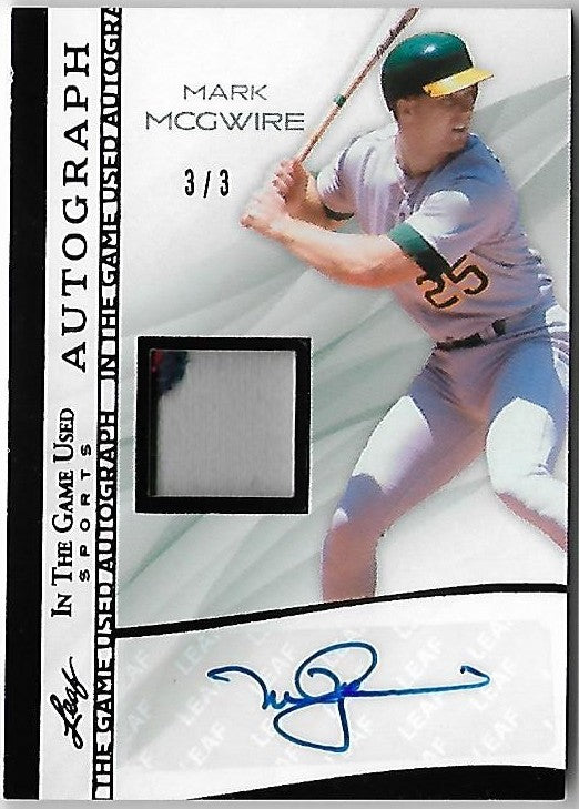 2025 Leaf ITG Used Mark McGwire Auto Relic /3 A's