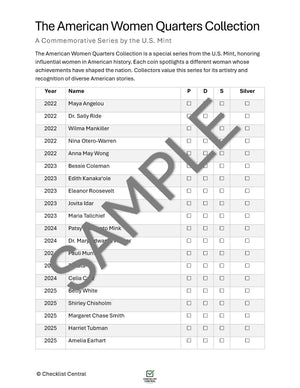American Women Quarters Checklist (2022–2025)