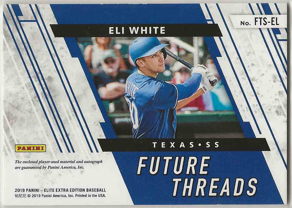 2019 Elite Extra Edition Future Threads Signatures Black Eli White #FTS-EL - 223/299