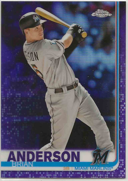 2019 Topps Chrome Purple Refractor Brian Anderson #12 - 023/299