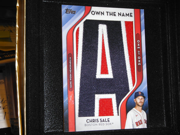 2021 Topps Update Own the Name Relic Chris Sale #OWNR-CS - 'A' - One of One
