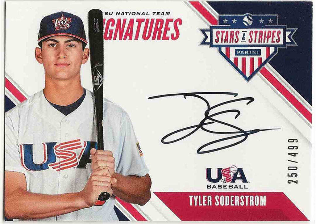 2020 Panini USA Baseball Stars & Stripes Signatures Tyler Soderstrom #18UTS - 250/499