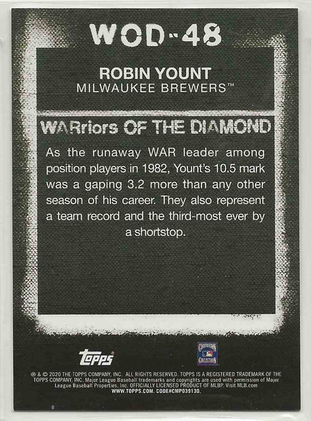 2020 Topps WARriors of the Diamond Robin Yount #WOD-48
