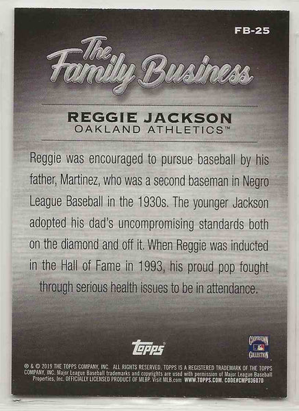 2018 Topps Update The Family Business Reggie Jackson #FB-25